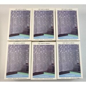 *BRAND NEW* West & Arrow Led Curtain Lights Cool White 6 Boxes Of 96 USB Hooks